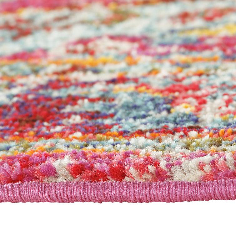 Mistana Loughlam Pink/Blue/Yellow Rug & Reviews Wayfair.co.uk
